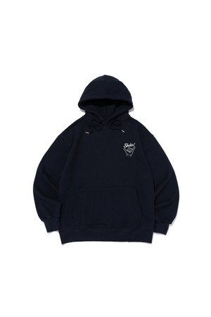 [기모선택] SHAKA 로고 후드 티셔츠 (네이비)
