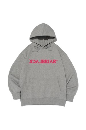 [기모선택] 시그니처 로고 후드 티셔츠 (그레이)