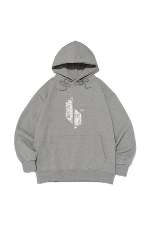 [기모선택] 아키텍쳐 로고 후드 티셔츠 (그레이)