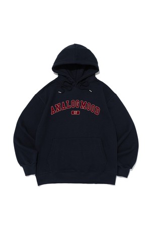 [기모선택] 아치 로고 후드티셔츠 (네이비)