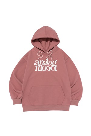 [기모선택] 웨이브 로고 후드티셔츠 (핑크)