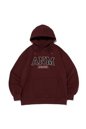 ANM 로고 후드티셔츠 (와인)