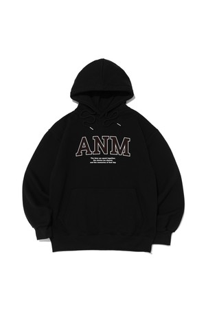 ANM 로고 후드티셔츠 (블랙)