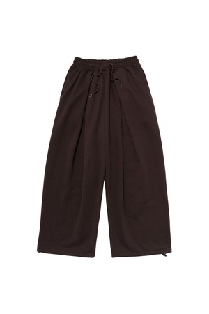 STRONG WAVE NAPPING WIDE SWEAT PANTS (BROWN)