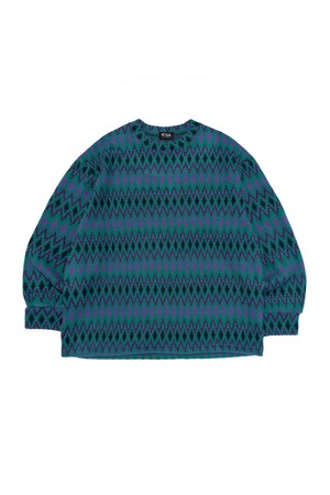 DESIGN PATTERN COLORFUL KNIT (GREEN)