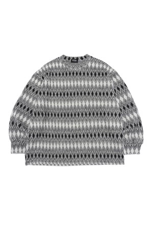 DESIGN PATTERN COLORFUL KNIT (BLACK)