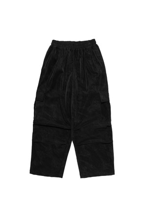 HYDE NUBUCK WIDE CARGO PANTS (BLACK)