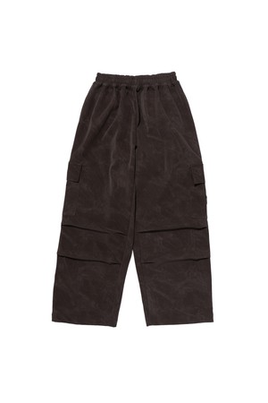 HYDE NUBUCK WIDE CARGO PANTS (BROWN)