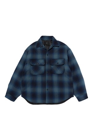 HEAVY FLANNEL OVE PADDED SHIRT (GREEN)