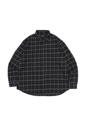 MONO OVER LOOSE FIT CHECK SHIRT (BLACK)