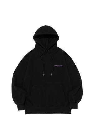 ESSENTIAL LOGO OVER HOOD T-SHIRT (BLACK/PURPLE)