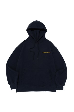 ESSENTIAL LOGO OVER HOOD T-SHIRT (NAVY/YELLOW)
