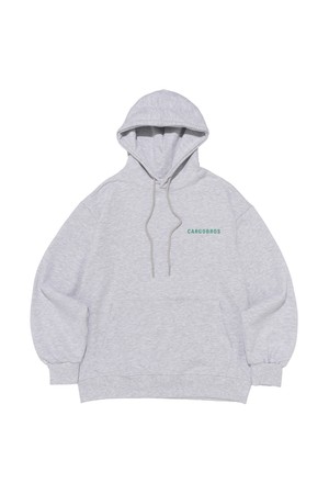 ESSENTIAL LOGO OVER HOOD T-SHIRT (L.GRAY/GREEN)