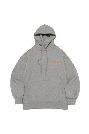 ESSENTIAL LOGO OVER HOOD T-SHIRT (GRAY/ORANGE)