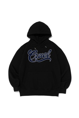 [기모선택] CRUEL LOGO HOOD T-SHIRT (BLACK)