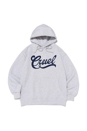 [기모선택] CRUEL LOGO HOOD T-SHIRT (LIGHT GRAY)