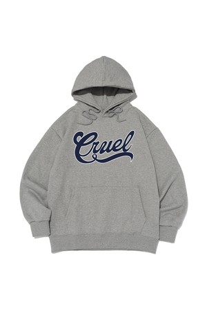 [기모선택] CRUEL LOGO HOOD T-SHIRT (GRAY)