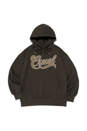 [기모선택] CRUEL LOGO HOOD T-SHIRT (KHAKI)