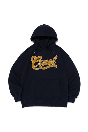 [기모선택] CRUEL LOGO HOOD T-SHIRT (NAVY)