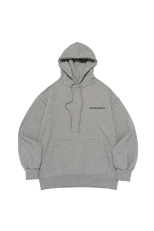 (BIG-SIZE) ESSENTIAL LOGO HOOD T-SHIRT (GRAY)