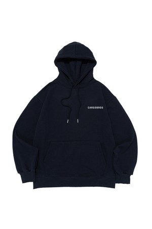 (BIG-SIZE) ESSENTIAL LOGO HOOD T-SHIRT (NAVY)