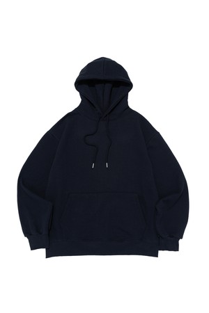 (BIG-SIZE) PLAIN OVERFIT HOOD T-SHIRT (NAVY)