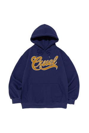 [기모선택] CRUEL LOGO HOOD T-SHIRT (BLUE)