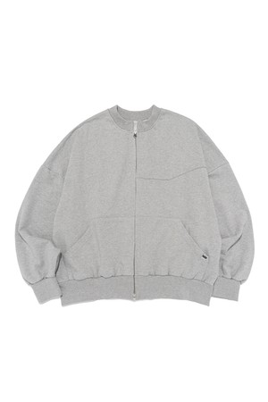 HEAVY WORK OVER FIT SWEAT ZIP-UP (GRAY)