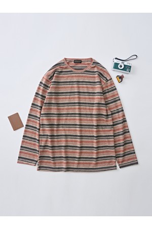 패턴 오브제 세미 긴팔 니트 (베이지)