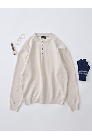 벨로아 리파인드 헨리넥 라운드 니트 (오트밀)