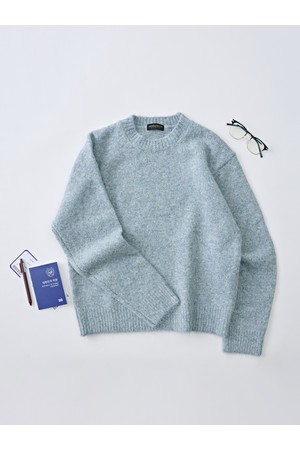 데일리 앙고라 라운드 니트 (소라)