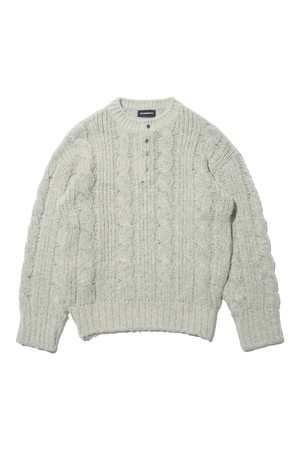 알파카 헨리넥 니트 (그레이)