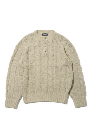 알파카 헨리넥 니트 (베이지)