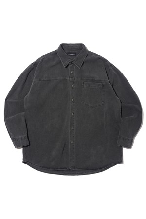 피그먼트 워크 무드 세미 셔츠 (차콜)
