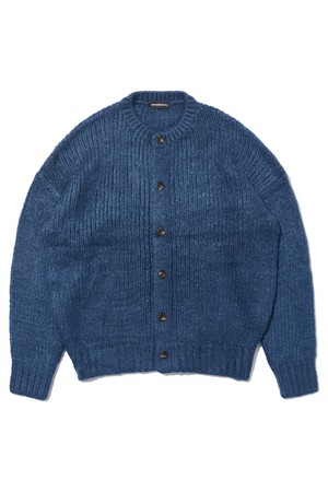 수플레 세미오버 니트 가디건 (네이비)