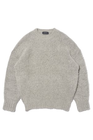 알파카 루즈핏 라운드 니트 (그레이)