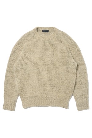 알파카 루즈핏 라운드 니트 (베이지)