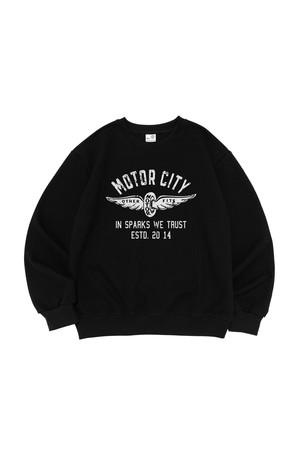 빈티지 모터시티 맨투맨 (블랙)