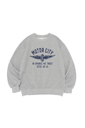 빈티지 모터시티 맨투맨 (그레이)