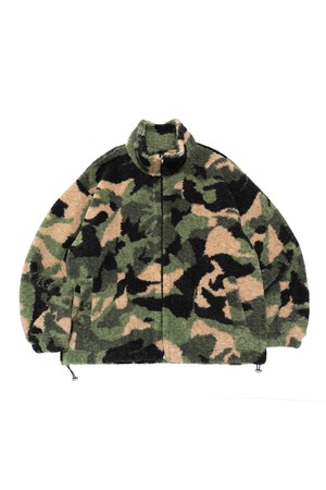 AMEKAJI CAMO SHERPA JACKET (GREEN)