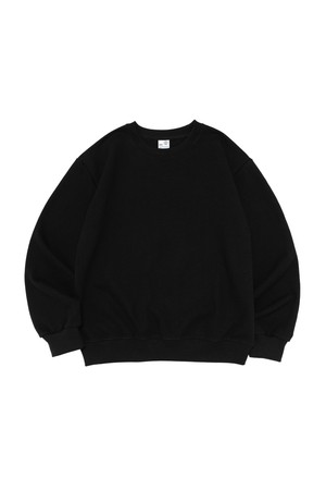 소프트 무지 스웨트셔츠 (블랙)