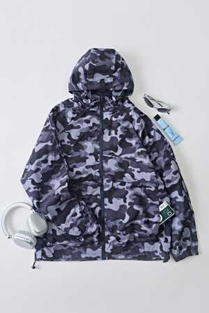 고프코어 카모 후드자켓 (블루)