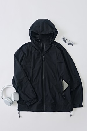 어센틱 후드 윈드브레이커 자켓 (블랙)