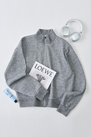 홈 크롭 집업 자켓 (그레이)