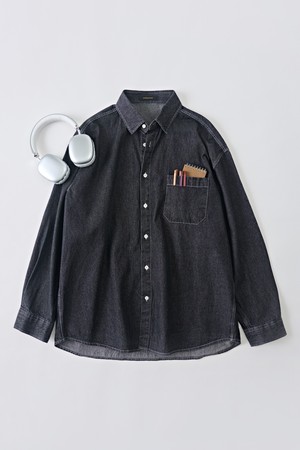 데님오버핏 셔츠 (흑청)