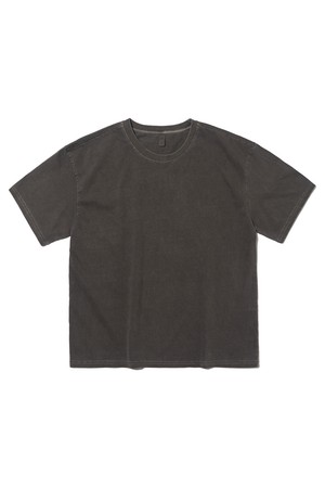 피그먼트 플레인 크롭 반팔티 (브라운)