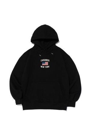 (BIGSIZE) AMERICAN NEWYORK HOOD T-SHIRT (BLACK)