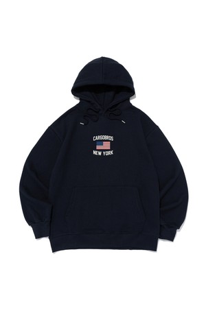 (BIGSIZE) AMERICAN NEWYORK HOOD T-SHIRT (NAVY)