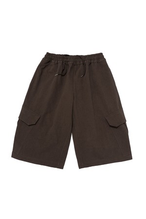 BIO CROP BERMUDA CARGO PANTS (BROWN)