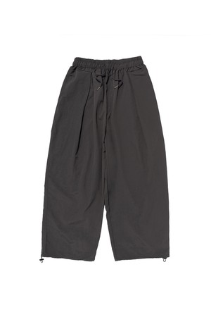 NYLON DEEP TUCK STRING PANTS (CHARCOAL)